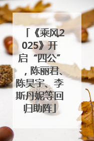 《乘风2025》开启“四公”，陈丽君、陈昊宇、李斯丹妮等回归助阵
