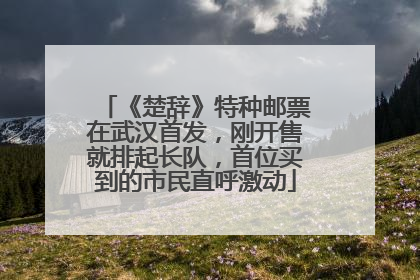 《楚辞》特种邮票在武汉首发，刚开售就排起长队，首位买到的市民直呼激动