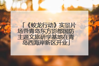 《蛟龙行动》实景片场暨青岛东方影都国防主题文旅研学基地在青岛西海岸新区开业
