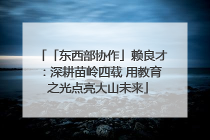 「东西部协作」赖良才：深耕苗岭四载 用教育之光点亮大山未来