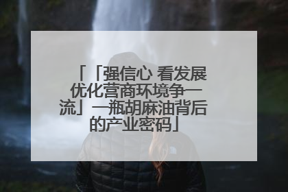 「强信心 看发展 优化营商环境争一流」一瓶胡麻油背后的产业密码
