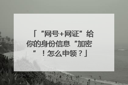 “网号+网证”给你的身份信息“加密”！怎么申领？