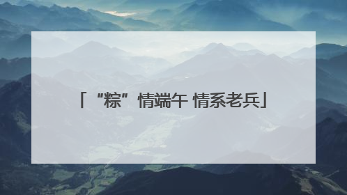 “粽”情端午 情系老兵