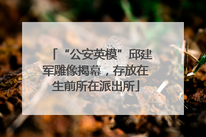 “公安英模”邱建军雕像揭幕，存放在生前所在派出所