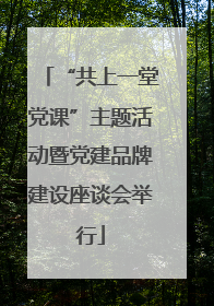 “共上一堂党课”主题活动暨党建品牌建设座谈会举行