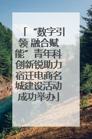 “数字引领 融合赋能”青年科创新锐助力宿迁电商名城建设活动成功举办