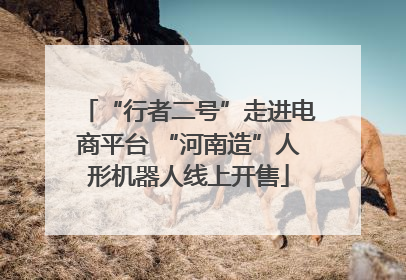 “行者二号”走进电商平台 “河南造”人形机器人线上开售