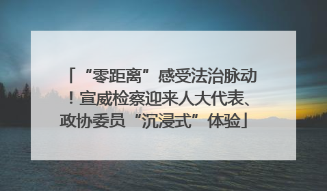 “零距离”感受法治脉动！宣威检察迎来人大代表、政协委员“沉浸式”体验