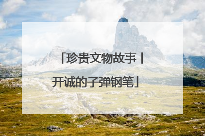 珍贵文物故事丨开诚的子弹钢笔