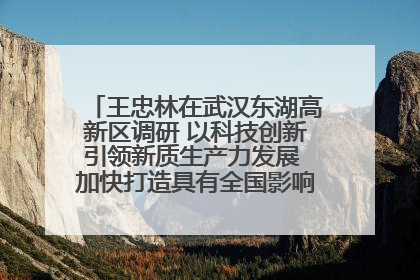 王忠林在武汉东湖高新区调研 以科技创新引领新质生产力发展 加快打造具有全国影响力的科技创新高地