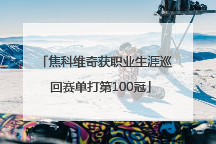 焦科维奇获职业生涯巡回赛单打第100冠