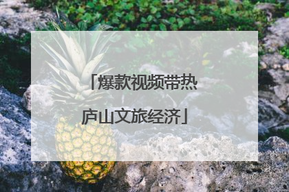 爆款视频带热庐山文旅经济