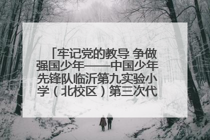 牢记党的教导 争做强国少年——中国少年先锋队临沂第九实验小学（北校区）第三次代表大会胜利召开