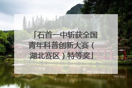 石首一中斩获全国青年科普创新大赛（湖北赛区）特等奖