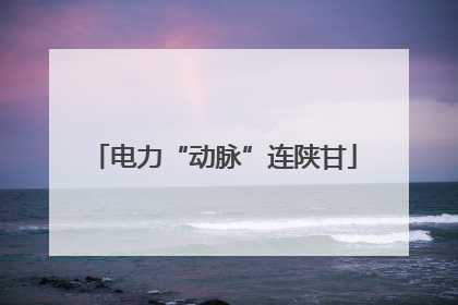 电力“动脉”连陕甘