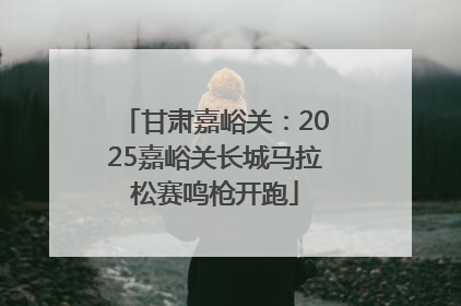 甘肃嘉峪关：2025嘉峪关长城马拉松赛鸣枪开跑