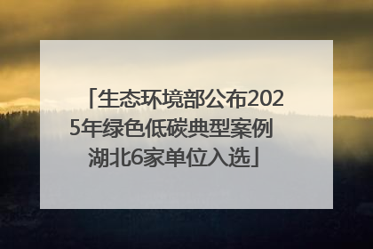 生态环境部公布2025年绿色低碳典型案例 湖北6家单位入选