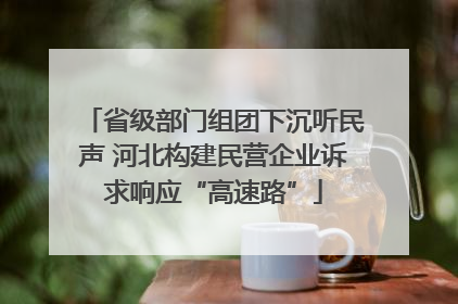 省级部门组团下沉听民声 河北构建民营企业诉求响应“高速路”