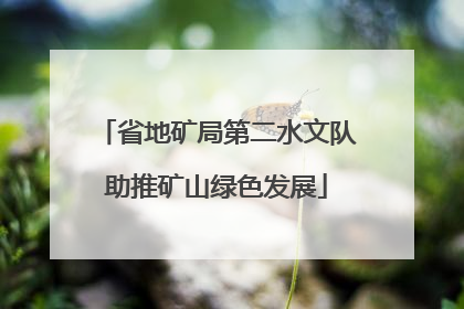 省地矿局第二水文队助推矿山绿色发展