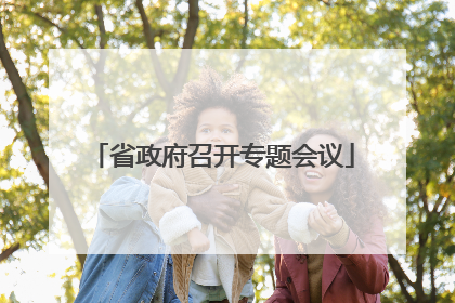 省政府召开专题会议