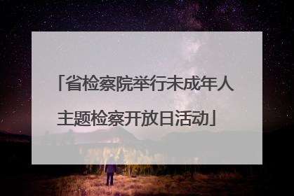 省检察院举行未成年人主题检察开放日活动
