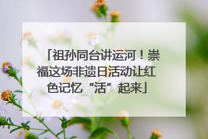 祖孙同台讲运河！崇福这场非遗日活动让红色记忆“活”起来