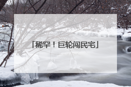 稀罕！巨轮闯民宅