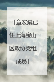 章宏斌已任上海宝山区政协党组成员