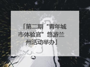 第二期“青年城市体验官”悠游兰州活动举办