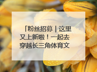 粉丝招募｜这里又上新啦！一起去穿越长三角体育文化时空吧