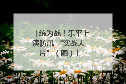 练为战！乐平上演防汛 “实战大片”（图）