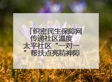 织密民生保障网 传递社区温度 太平社区“一对一”帮扶点亮精神障碍患者希望