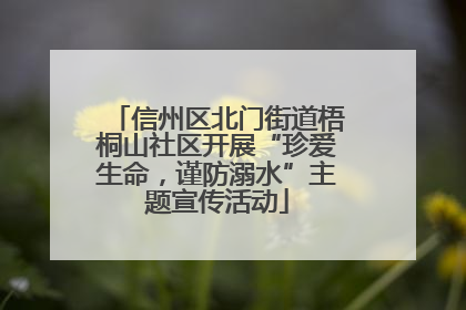 信州区北门街道梧桐山社区开展“珍爱生命，谨防溺水”主题宣传活动