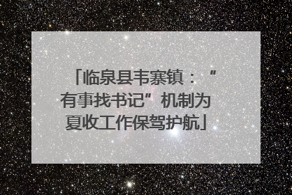 临泉县韦寨镇：“有事找书记”机制为夏收工作保驾护航