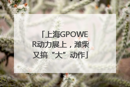 上海GPOWER动力展上，潍柴又搞“大”动作
