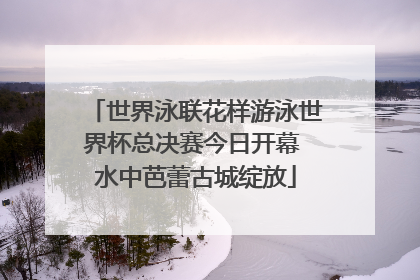 世界泳联花样游泳世界杯总决赛今日开幕 水中芭蕾古城绽放