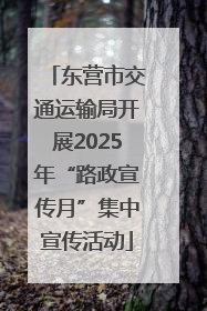 东营市交通运输局开展2025年“路政宣传月”集中宣传活动