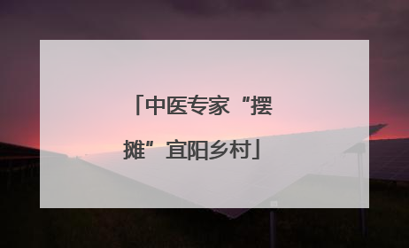 中医专家“摆摊”宜阳乡村