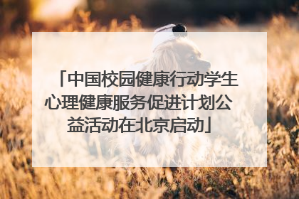 中国校园健康行动学生心理健康服务促进计划公益活动在北京启动