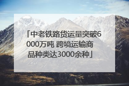 中老铁路货运量突破6000万吨 跨境运输商品种类达3000余种