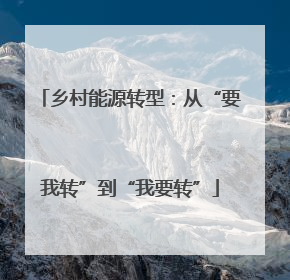 乡村能源转型：从“要我转”到“我要转”