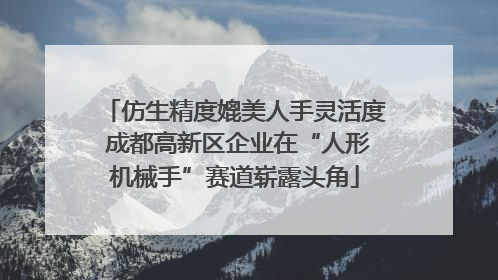 仿生精度媲美人手灵活度 成都高新区企业在“人形机械手”赛道崭露头角