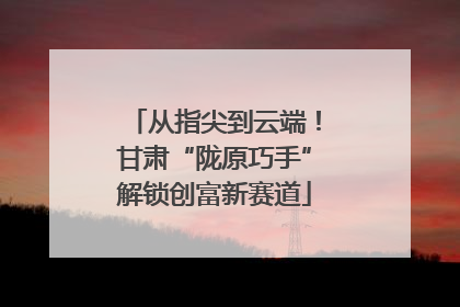 从指尖到云端！甘肃“陇原巧手”解锁创富新赛道