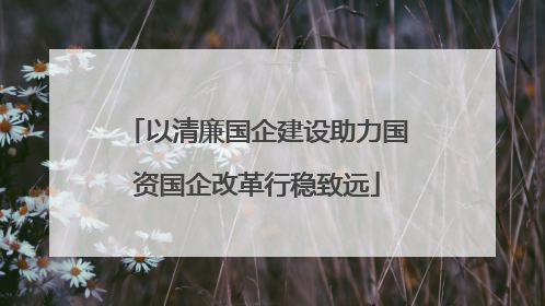 以清廉国企建设助力国资国企改革行稳致远