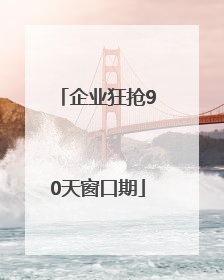 企业狂抢90天窗口期