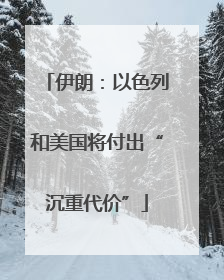 伊朗：以色列和美国将付出“沉重代价”