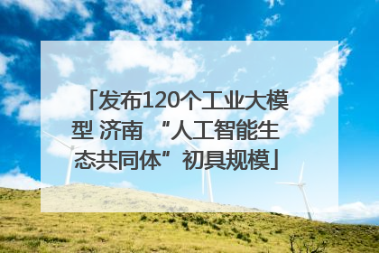 发布120个工业大模型 济南 “人工智能生态共同体”初具规模