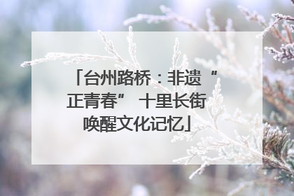 台州路桥：非遗“正青春” 十里长街唤醒文化记忆