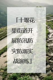 十堰花果街道开展防汛防灾防溺实战演练