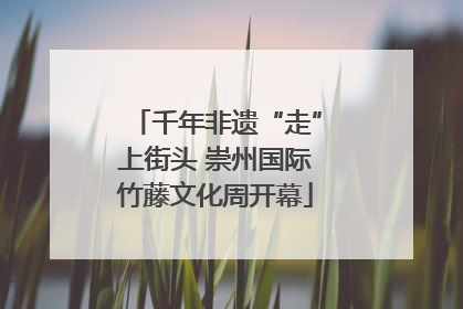 千年非遗“走”上街头 崇州国际竹藤文化周开幕